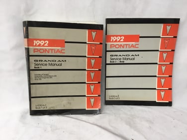 1992 Pontiac Grand Am Service Manual Books 1 and 3