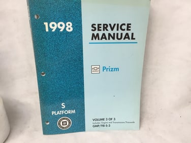1998 Chevrolet Prizm Service Manual Volume 3 of 3