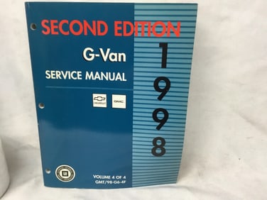 1998 Chevrolet GMC G-Van Service Manual Volume 4 of 4 Second Edition