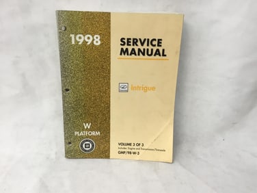 1998 Oldsmobile Intrigue Service Manual Volume 3 of 3