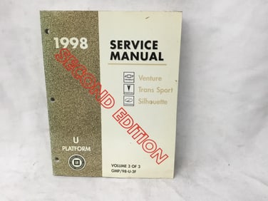 1998 Chevrolet Venture Pontiac Trans Sport Oldsmobile Silhouette Volume 3 of 3 Second Ed.