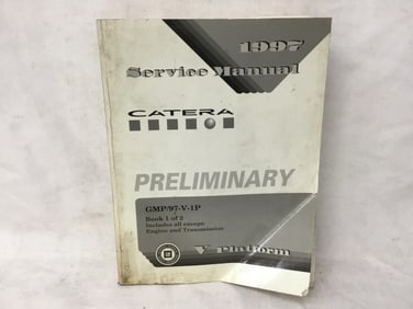 1997 Cadillac Catera Preliminary Service Manual Book 1 of 2
