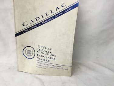 1995 Cadillac DeVille DeVille Concours Eldorado Seville Service Manual Volume 2 Chassis