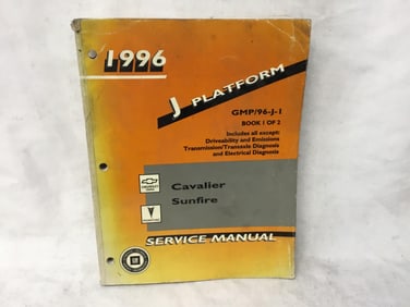 1996 Chevrolet Geo Cavalier Pontiac Sunfire Service Manual Book 1 of 2