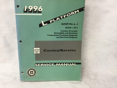 1996 Chevrolet Corsica / Beretta Service Manual Book 1 of 2