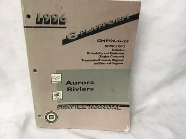 1996 Oldsmobile Aurora Buick Riviera Service Manual Book 2 of 2