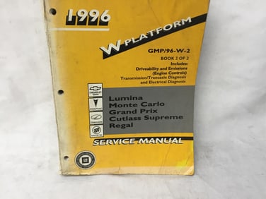 1996 Chevrolet Geo Lumina Pontiac Grand Prix Oldsmobile Buick Regal Service Manual