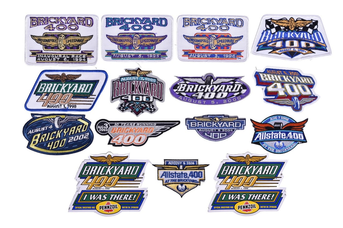 Fifteen Brickyard 400 Patches and Stickers 1994-2006 (1 of 3)