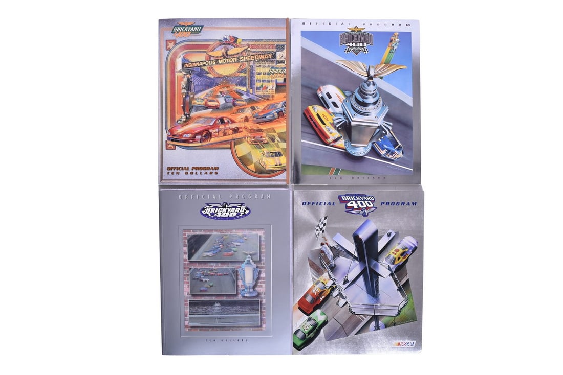 Four Brickyard 400 Official Programs With Penthouse Box Stand Ticket Stubs- 1998, 1999, 2000, 2001 (1 of 3)