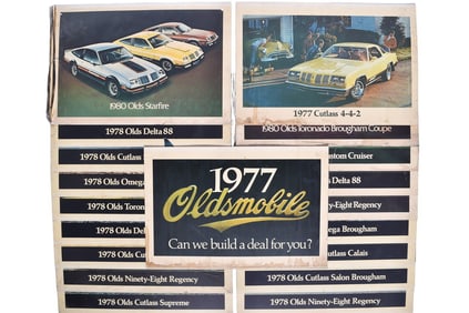 Nineteen Oldsmobile Dealership Salesroom Posters 1977-1980