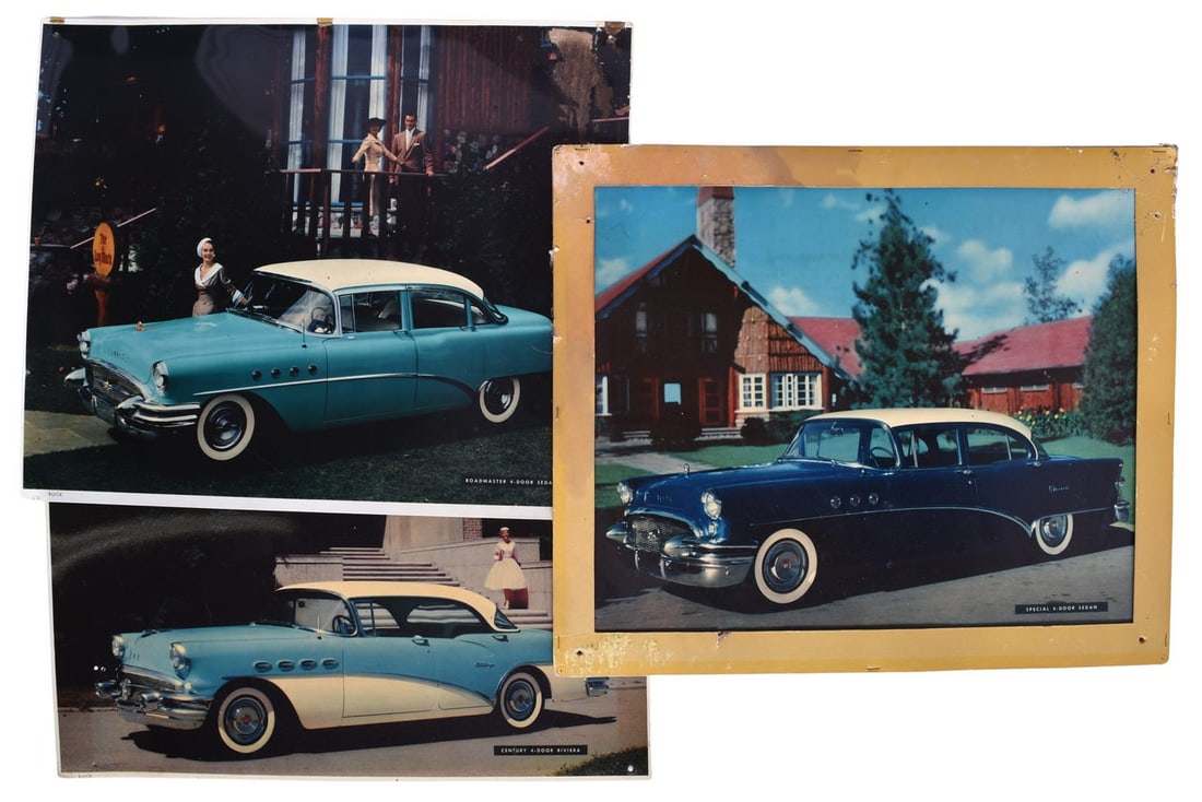 Three Early 1950s Buick Dealer Showroom Transparencies - Rivera, Roadmaster, Special Sedan (1 of 3)