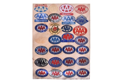 Collection of Twenty Six AAA Motor Club Stickers