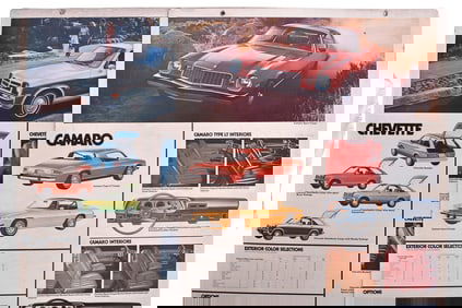 1976 Chevrolet Camaro and Chevette Dealership Showroom Specification Posters