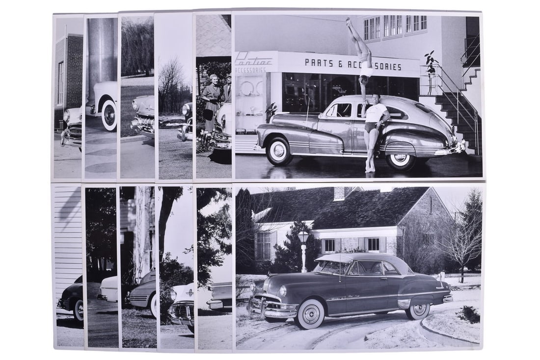 Twelve 11"x 17" Pontiac Promotional Photographs -Starfire, Bonneville, Catalina, Super Chief: Twelve 11"x 17" Pontiac Promotional Photographs -Starfire, Bonneville, Catalina, Super ChiefGroup of twelve photos showing various Pontiac vehicles and models. These are assumed to be publicity photog