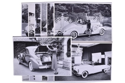 Thirteen 11"x 17" Buick and Oldsmobile Promotional Photographs - Ninety Eight, Futuramic, etc