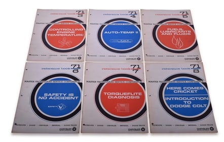 Six 1971 Chrysler Dealership / Mechanical Diagnostic Books - Torqueflite Diagnosis, Introduction to