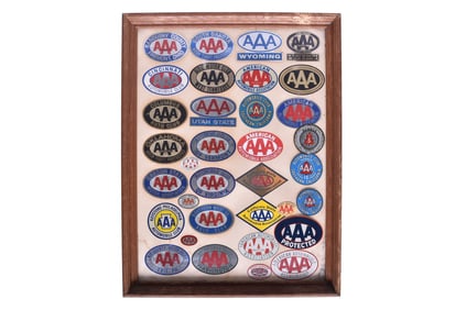 Set of 34 AAA Automotive Club Stickers - Southern California, Ohio, Utah, etc.