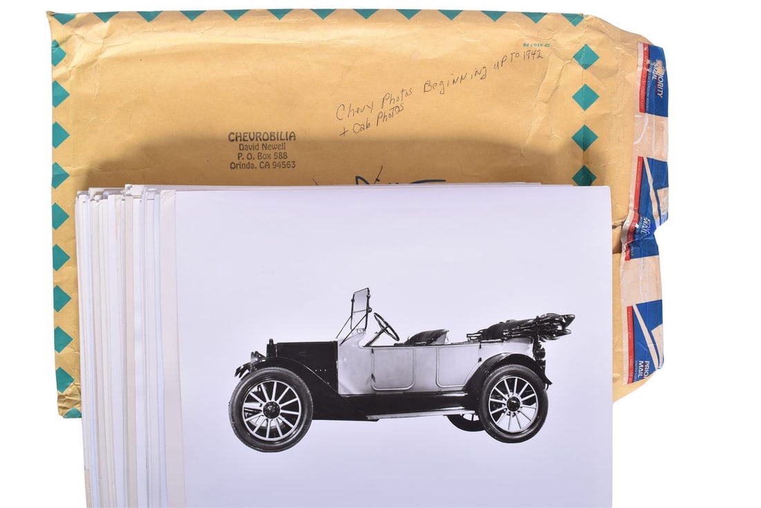 Approximately 110 Early Chevrolet Black and White Photographs: Approximately 110 Early Chevrolet Black and White PhotographsGroup of approximately 110 8 1/2" x 11" black and white glossy photographs showing Chevrolet cars up to 1942. All in good condition. Many o