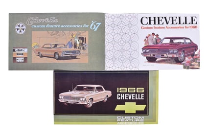 Three Chevelle Accessory Catalogs 1966-1968