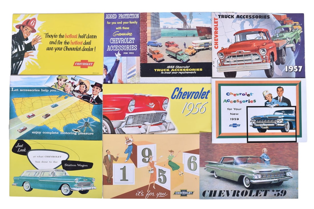 10 Pieces of 1950s Chevrolet Sales Literature, Accessory Catalogs, etc. (1 of 5)