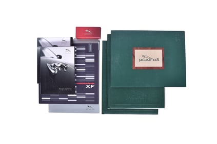 Eight Jaguar Press and Media Kits - 2007 XF Introduction Book, 1997 E Type, Geneva Motor Show, etc.