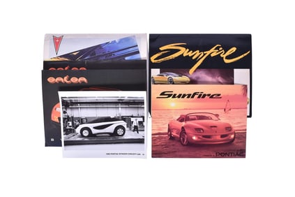 Group of Pontiac Concept Car Press Kits and Brochures - Banshee, Sunfire, Salsa, and Stinger