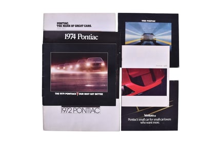 Seven Pontiac Sales Catalogs 1972-1986