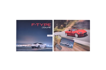 Pair of 2013-2014 Jaguar F-Type Media Books and USB Media Drive