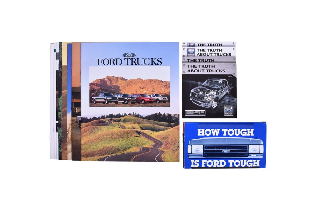 Fourteen Ford Truck and Car Promotional Items 1981-2005 - Includes VHS and DVDs (1 of 3)