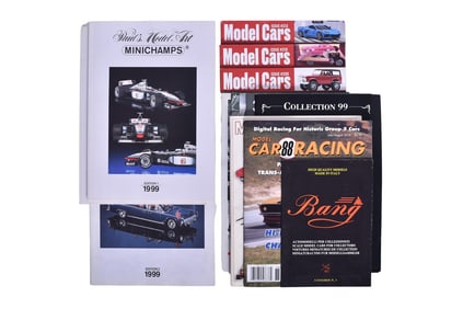 Fourteen Die cast and Model Car Magazines and Catalogs - BBR, Brooklin Models, Ferraridea, Auto