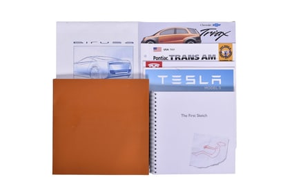Eight Concept and Automotive Brochures - Sabb, Range Rover, Bertone, Tesla, etc.