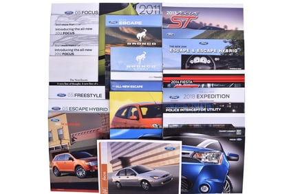 Twenty-Six Pieces Of Ford Promotional And Sales Literature From 1990-2000's- Escape, Focus, Fiesta