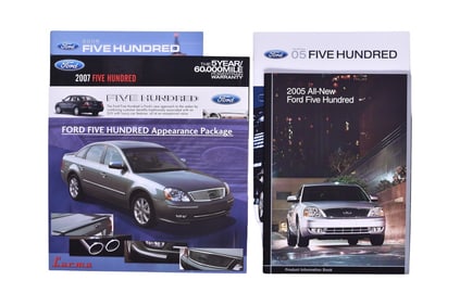 2005 Ford Five Hundred Dealer Product Information Book And Promotional Material