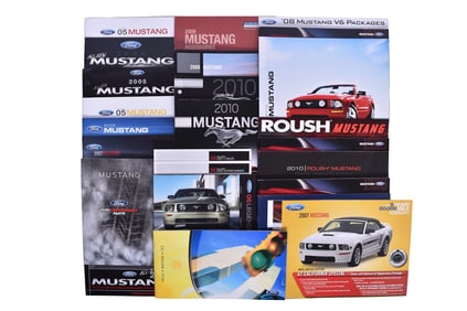 Thirty Pieces Of Ford Mustang Promotional And Sales Literature 2000-2010- 2005 And 2010 Dealer Sales