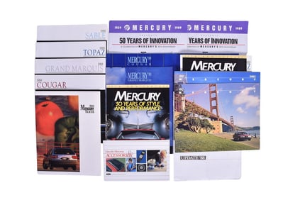 Nineteen Pieces Of Lincoln-Mercury 1980's Promotional And Sales Literature