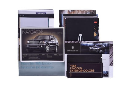 Thirty Pieces Of Lincoln Sales And Promotional Literature From 1980'- 2000's