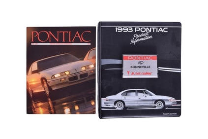 1993 Pontiac Fleet Sales Three Ring Binder, Bonneville Cassette Tape, 1989 Pontiac Driving