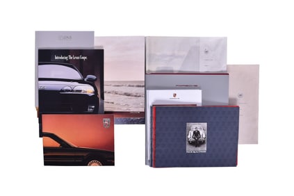 Nineteen Pieces Of Luxury Automobile Sales And Promotional Materials- Porsche, Lexus, Cadillac