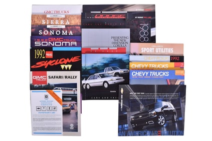 Seventeen Pieces Of Promotional And Sales Literature For Trucks 1980's-2000's- GMC, Dodge, Toyota,