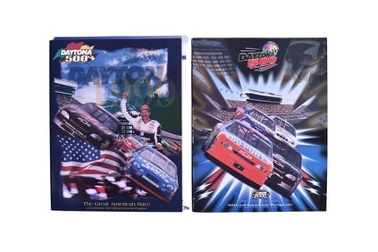 Two Daytona 500 Official Souvenir Programs And Tickets- 1999, 2000