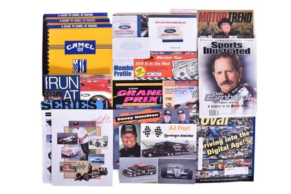 Eleven Pieces Of Racing Memorabilia- Racer Information Cards, Sports Illustrated Dale Earnhardt,