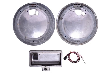 Three Pullman Railroad Car Ceiling Light and Wall Light Frames