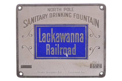 Lackawanna Railroad Drinking Fountain Sign