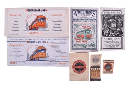 Atlantic City & Shore Railroad Travel Guide Books, Matchbooks, and Ink Blotters