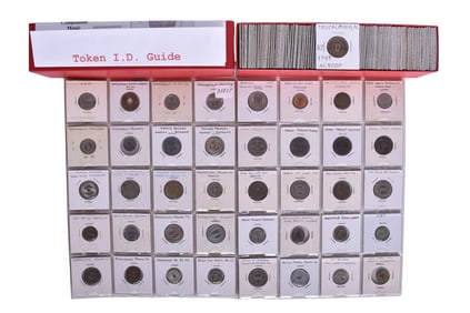 Nearly 140 American Transit or Transportation Fare Tokens - 1918 to 1980s
