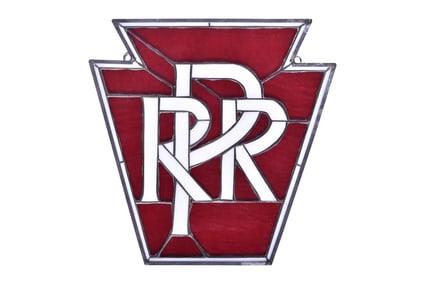 Pennsylvania Railroad Keystone Stained Glass Sun Catcher