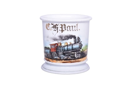 Railroad Engineer Occupational Shaving Mug for C.H. Paul