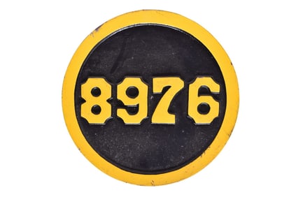 Pennsylvania Railroad Reproduction #8976 BS-12 Steam locomotive Number Plate