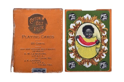 Rare St. Louis Southwestern Railroad Cotton Belt Route Playing Cards - Watermelon Girl
