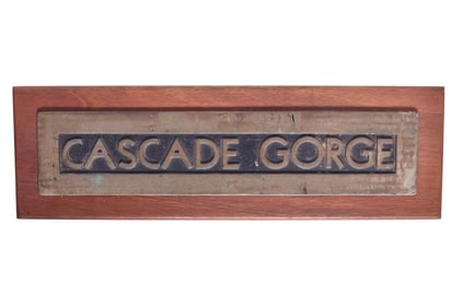 Pennsylvania Railroad #8085 Cascade Gorge Pullman Sleeper Car Metal Name Plate